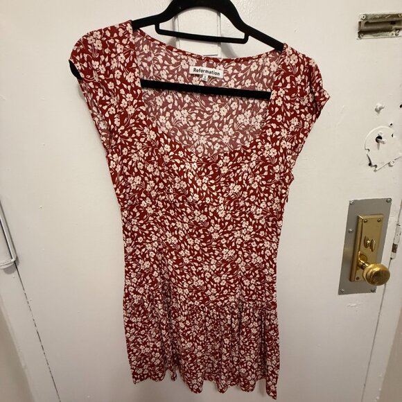 Reformation Olencia Dress Size Red Floral Size 2 - Picture 2 of 3